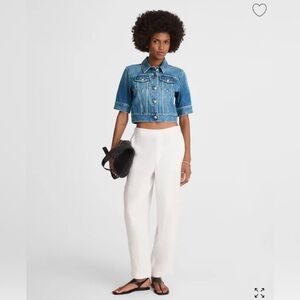 Madewell Shrunken Denim Trucker Jacket in Hazeldell Wash
